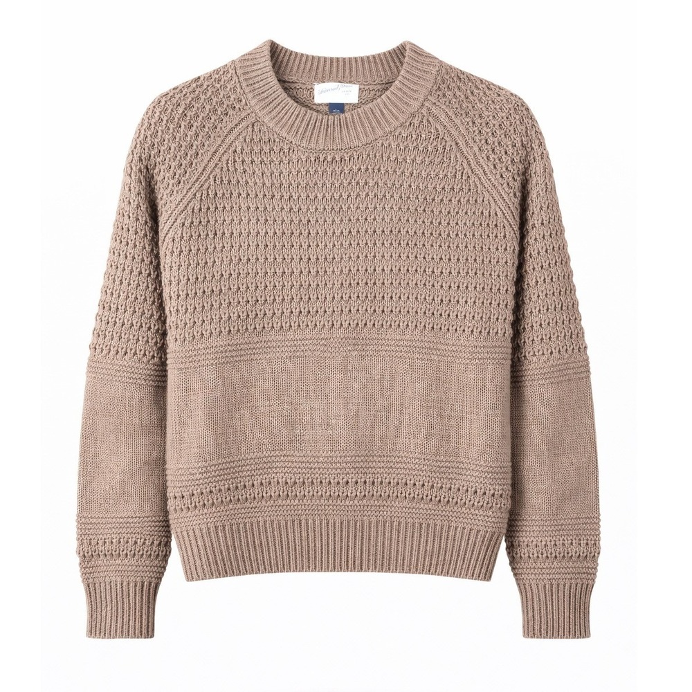 Universal‎ Thread Chunky Knit Sweater Womens Large Taupe Brown Crewneck